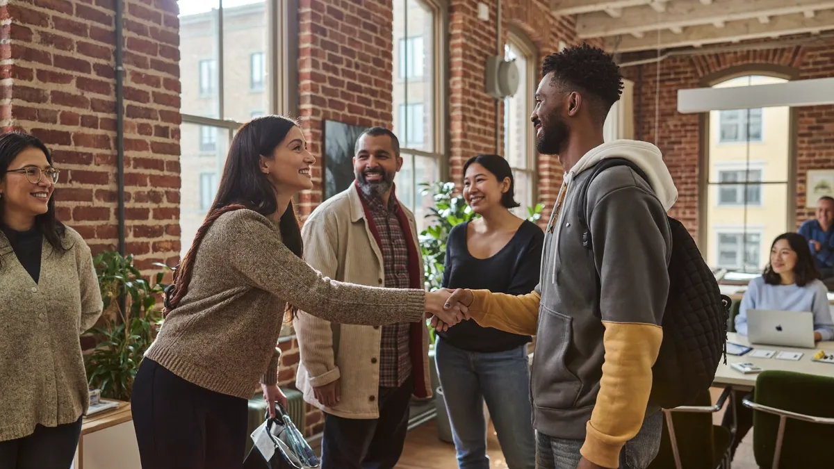 New team members being welcomed