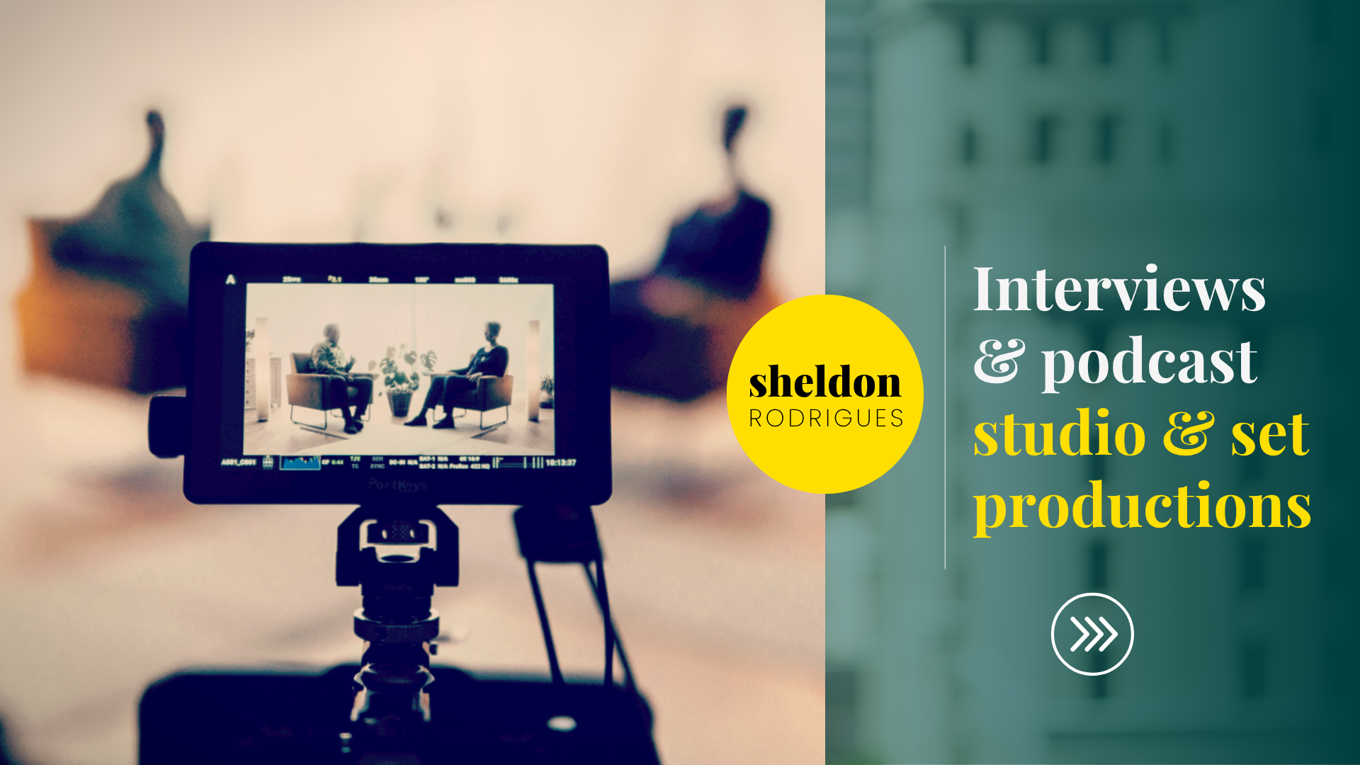 Interviews, podcast studio and set productions