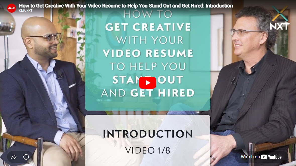 CMA NXT masterclass — get creative with your video resume